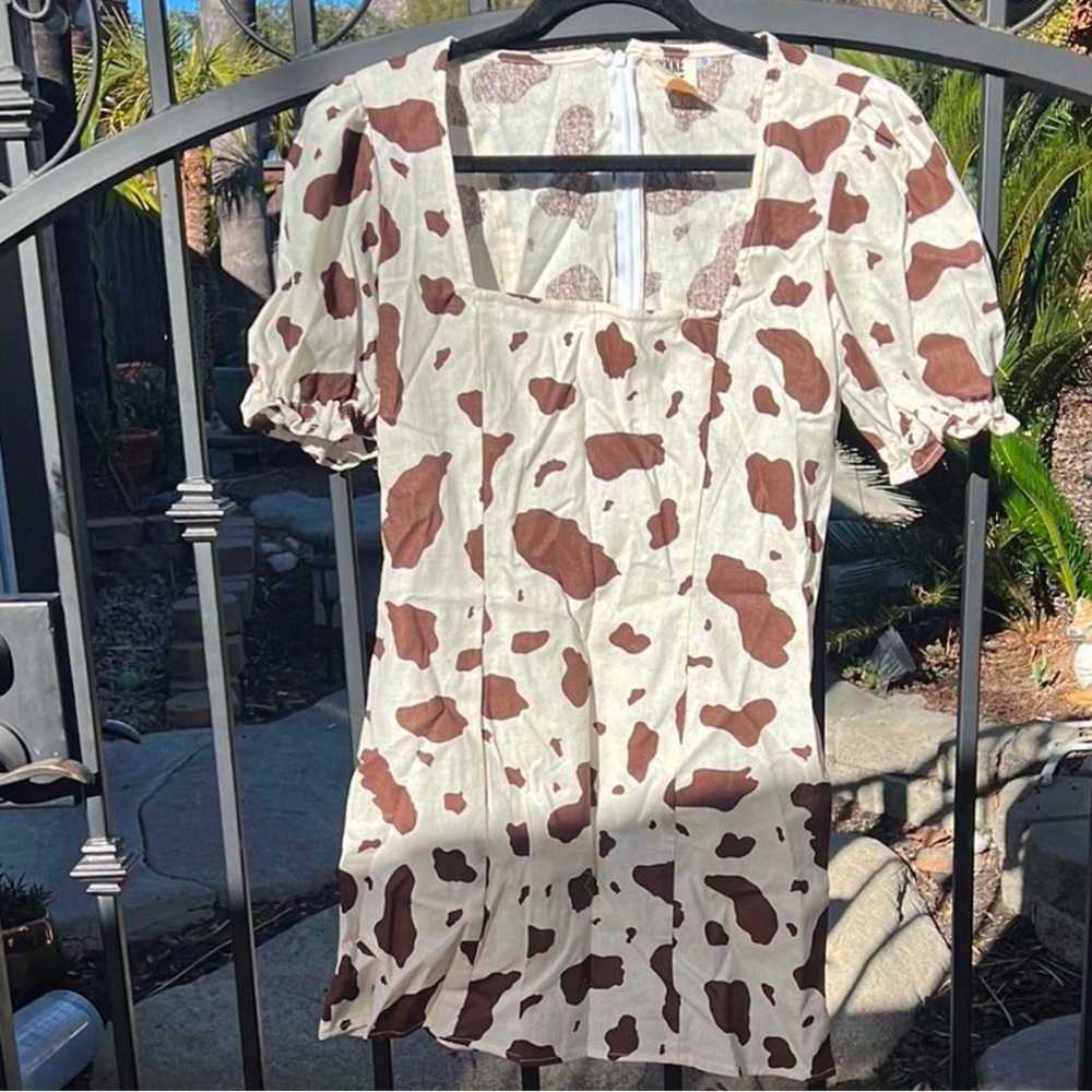 SOLD Lykke wullf fig dress in cow print